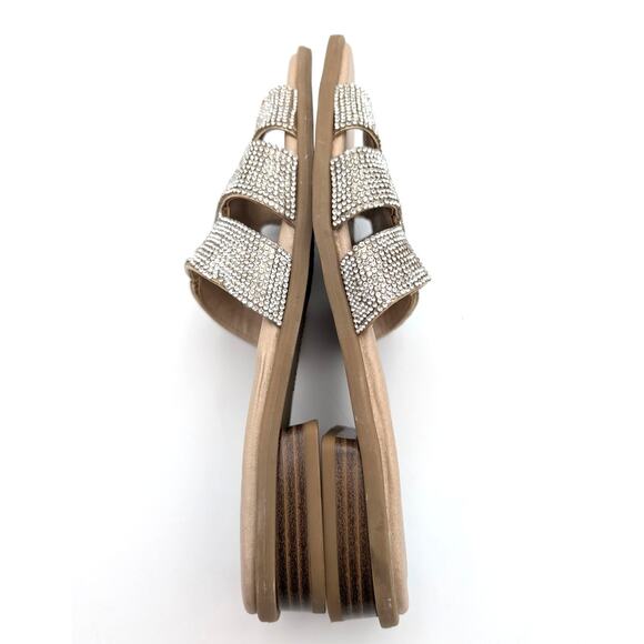 LifeStride Royalty Bling Square Toe Slide Sandal Women's Gold Metallic Size 9.5M - Picture 11 of 11